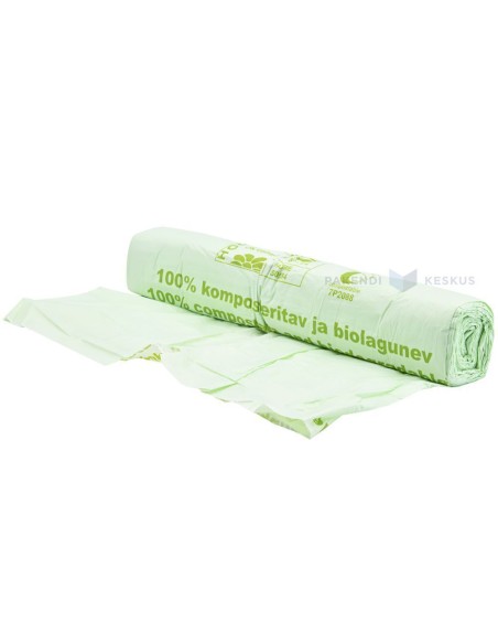 Komposteeritavad ja biolagunevad kotid 96x132cm 140L, rullis 10tk