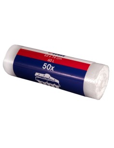 Läbipaistev prügikott HD 60L, rullis 50tk