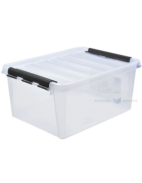 Läbipaistev hoiustuskast lukustatava kaanega 590x390x310mm 45L