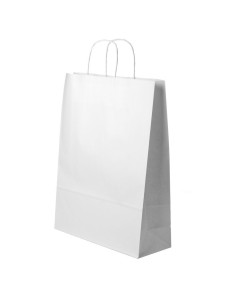 Spiraal pabersangadega valge paberkott 32+12x41cm 90g/m2