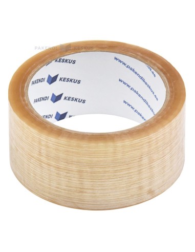 Läbipaistev pakketeip 48mm lai solvent, rullis 66m