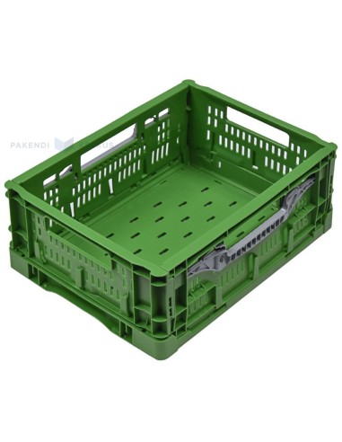 Roheline kokkupandav plastikkast 400x300x160mm max 14L / 6kg