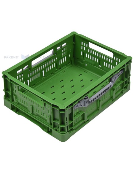 Roheline kokkupandav plastikkast 400x300x160mm max 14L / 6kg