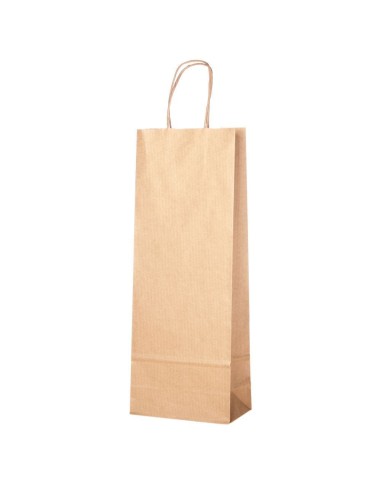 Spiraal pabersangaga pruun paberkott veinile 15+8x40cm