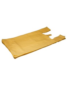 Särksangaga kollane kilekott 34+20x63, pakis 100tk