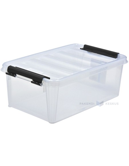 Läbipaistev hoiustuskast lukustatava kaanega 300x190x110mm 5L
