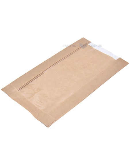Aknaga pruun paberkott 16x6/10x31cm, pakis 100tk