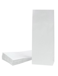 Valge paberkott laia põhjaga 12+7x30cm, pakis 25tk