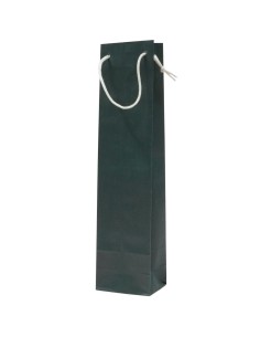 Nöörsangadega roheline paberkott veinile 9,5+6,5x38cm