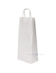 Spiraal pabersangadega valge paberkott 16+9x38cm