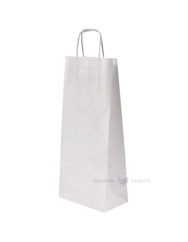 Spiraal pabersangadega valge paberkott 16+9x38cm