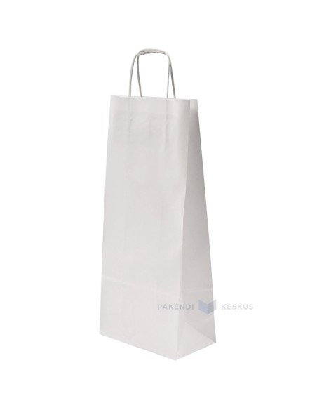 Spiraal pabersangadega valge paberkott 16+9x38cm