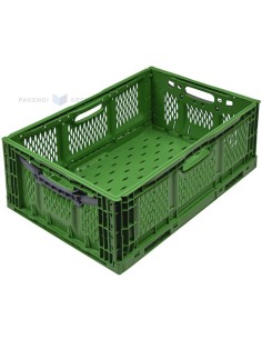 Roheline kokkupandav plastikkast 600x400x230mm max 45L / 20kg