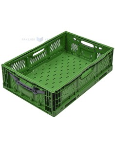 Roheline kokkupandav plastikkast 600x400x180mm max 35L / 20kg