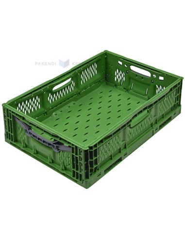 Roheline kokkupandav plastikkast 600x400x180mm max 35L / 20kg