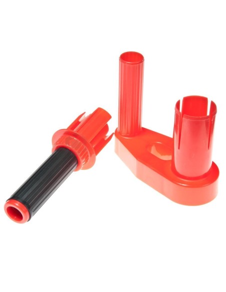 Punane plastikust käsihoidik 30-50cm laiale pakkekilele