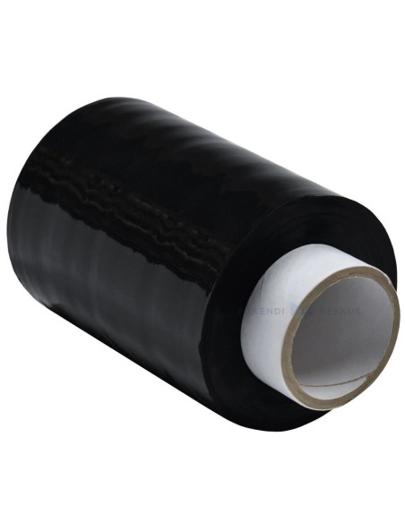 Must käsipakkekile Stretch Minirull laiusega 10cm paksusega 23mic, rullis 125m