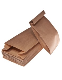 Pruun paberkott 9+5x19cm 70g/m2, pakis 100tk