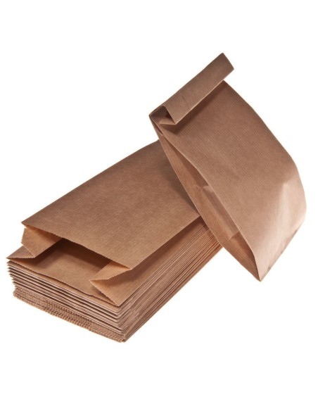 Pruun paberkott 9+5x19cm 70g/m2, pakis 100tk
