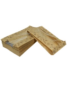 Aknaga trükiga paberkott 15+6x28cm, pakis 100tk