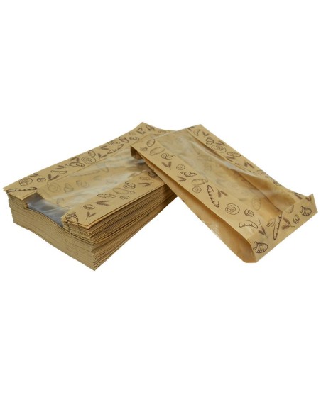 Aknaga trükiga paberkott 15+6x28cm, pakis 100tk