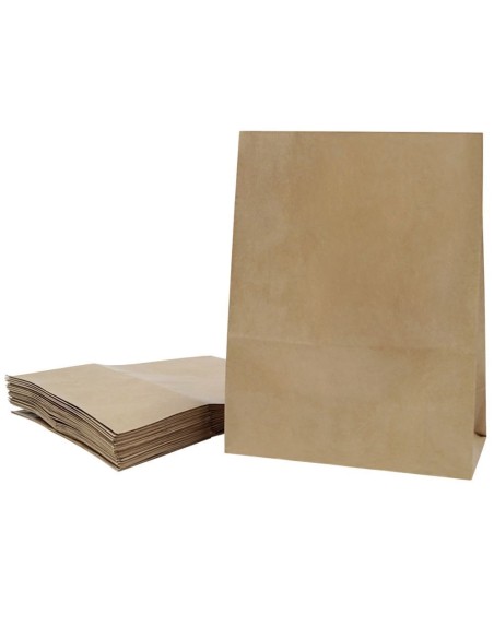 Pruun recycled paberkott laia põhjaga 22+11x28cm 60g/m2, pakis 25tk
