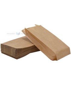 Pruun paberkott 7,5+3x17cm 35g/m2, pakis 100tk