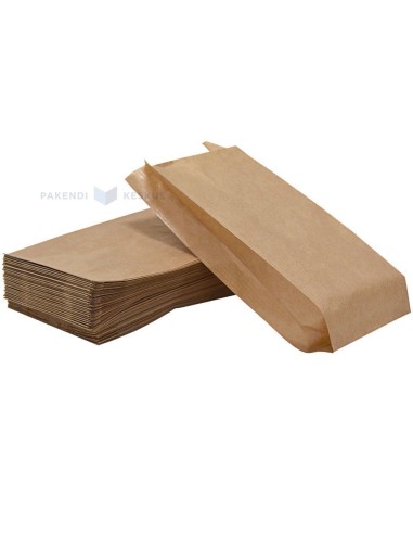 Pruun paberkott 7,5+3x17cm 35g/m2, pakis 100tk