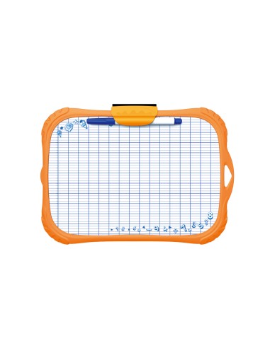 Valge tahvel Keyroad 21x30cm kahepoolne, pestav, plastikraamiga, markeriga