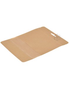 Pruun püstiseisev kott aknaga 16+(2x4,5)x19cm, pakis 50tk
