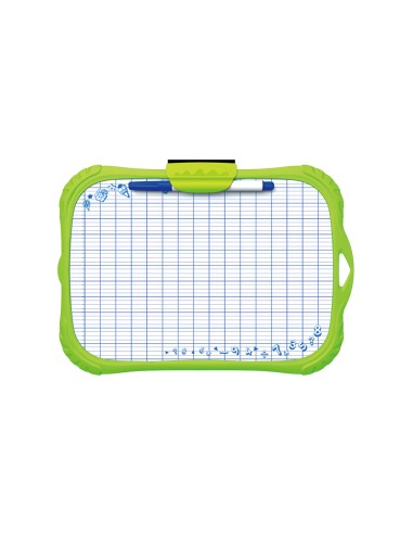 Valge tahvel Keyroad 21x30cm kahepoolne, pestav, plastikraamiga, markeriga