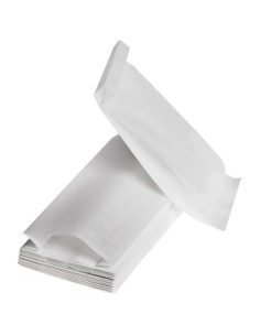 Valge paberkott 9+5x19cm 40g/m2, pakis 100tk