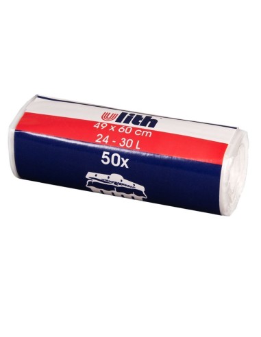 Läbipaistev prügikott HD 25L, rullis 50tk