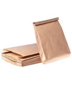 Pruun paberkott 23+6x34cm 60g/m2, pakis 100tk