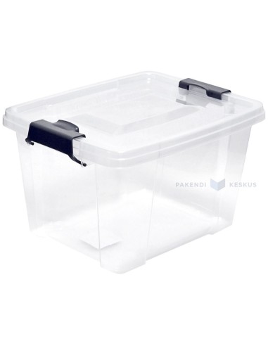 Läbipaistev hoiustuskast lukustatava kaanega 450x340x300mm 32L