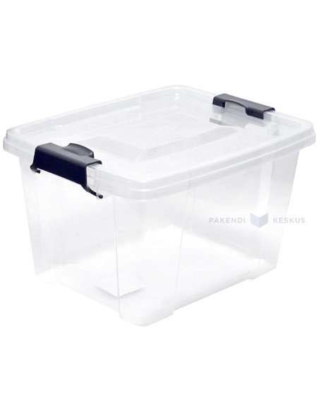 Läbipaistev hoiustuskast lukustatava kaanega 350x285x210mm 12L