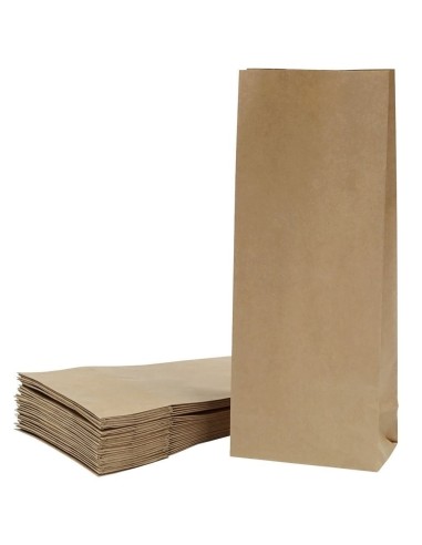 Pruun paberkott laia põhjaga 16+8,5x40cm, pakis 25tk