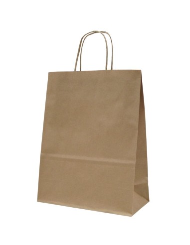 Spiraal pabersangadega pruun paberkott 32+12x41cm 90g/m2