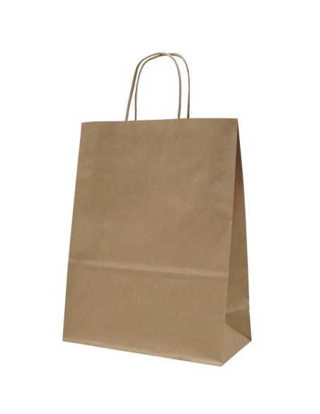 Spiraal pabersangadega pruun paberkott 32+12x41cm 90g/m2