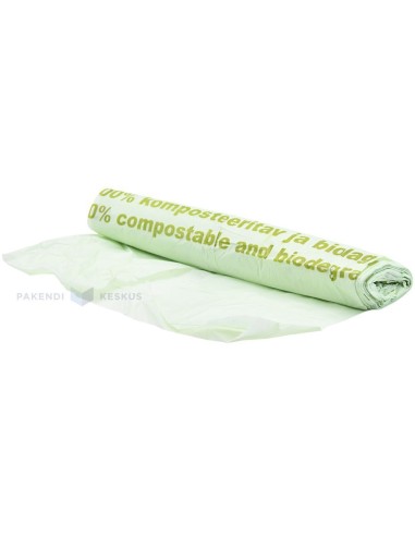 Komposteeritavad ja biolagunevad kotid 60x70cm 60L, rullis 25tk
