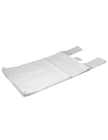 Särksangaga valge kilekott 30+18x55cm, pakis 100tk