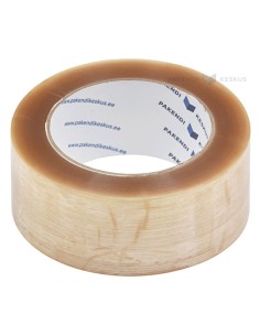 Läbipaistev pakketeip 48mm lai solvent, rullis 132m