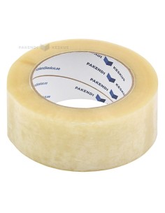 Läbipaistev pakketeip 48mm lai hot-melt, rullis 132m