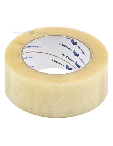 Läbipaistev pakketeip 48mm lai hot-melt, rullis 132m