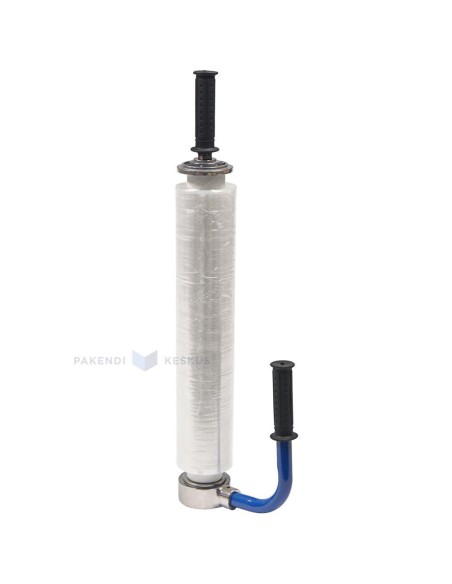 Sinine metallist käsihoidik 30-50cm laiale pakkekilele