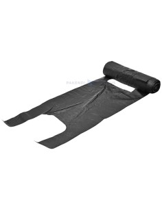 Särksangaga must kilekott HD 18+(6+6)x36cm 3-4L 14mic, rullis 50tk