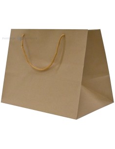 Nöörsangaga pruun paberkott 35+22x27,5cm