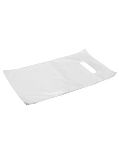 Auksangaga valge kilekott 25x35cm, pakis 100tk
