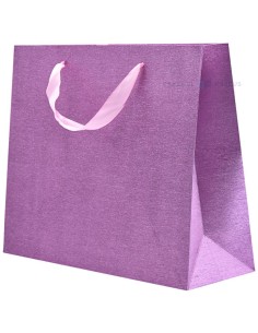 Paelsangaga sädeleva efektiga roosa kinkekott 32+11x26cm