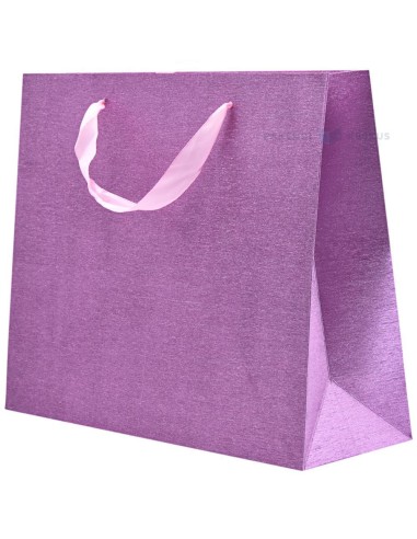 Paelsangaga sädeleva efektiga roosa kinkekott 32+11x26cm